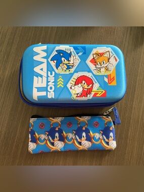 Team Sonic Blue Kids Pencil Case Set - Sonic the Hedgehog